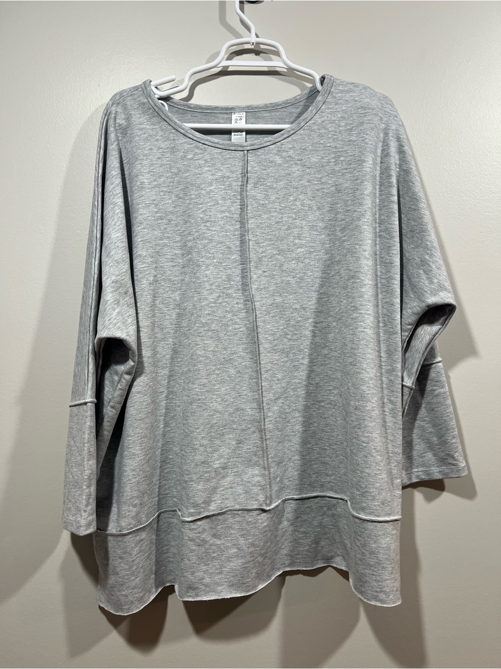 SPANX Light Gray Relaxed Long-Sleeve Top